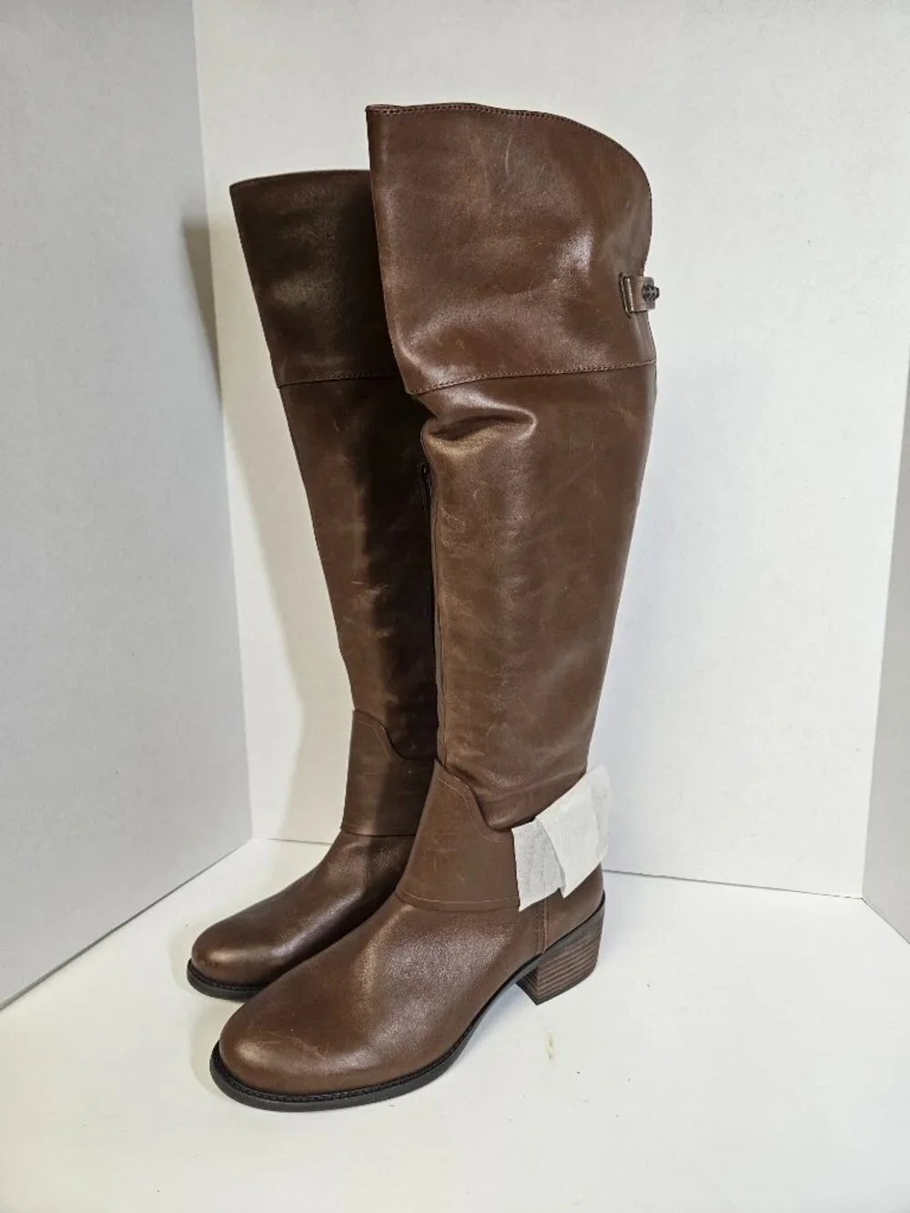 Vince Camuto Brown Leather Knee High Boots